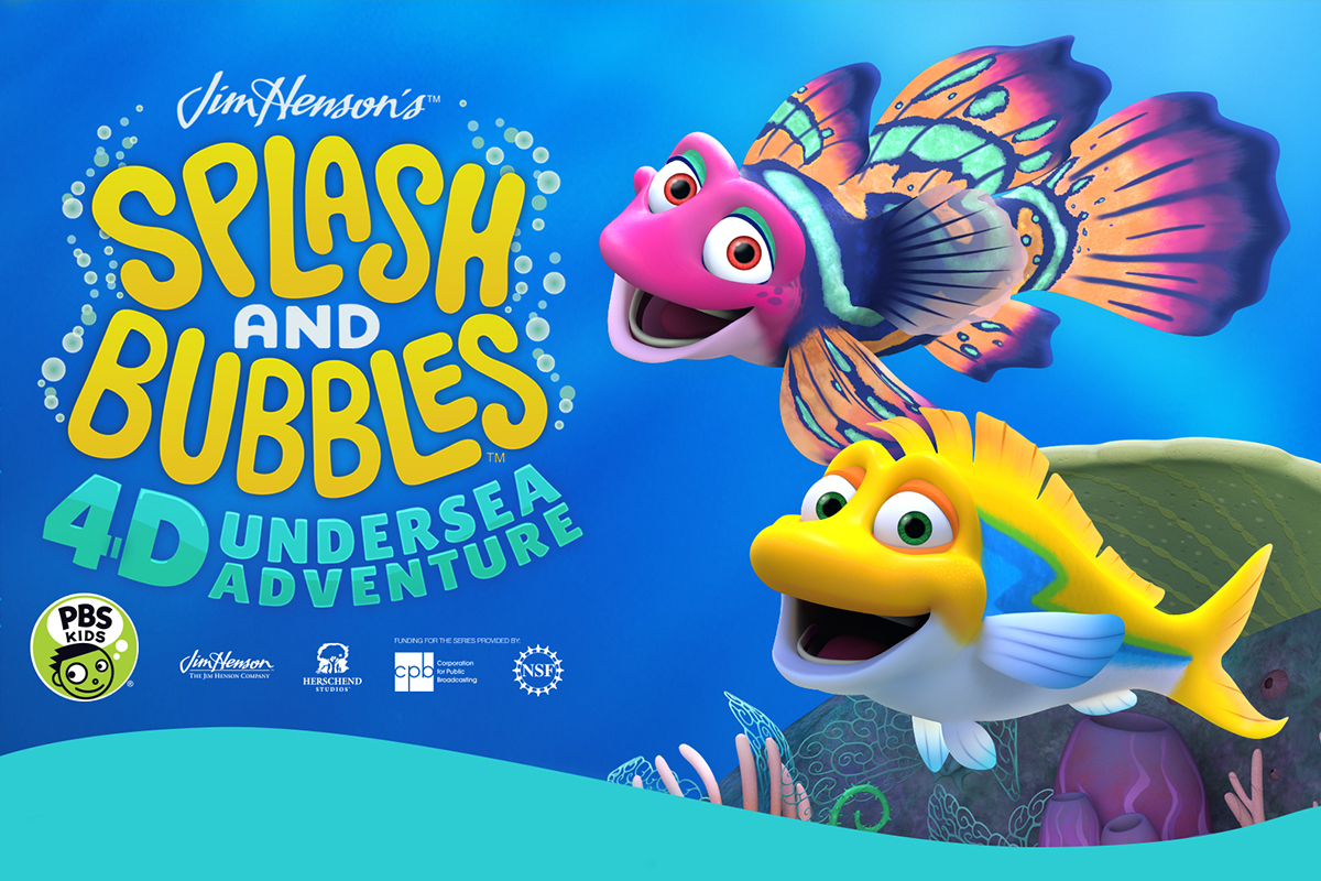 splash and bibbles 4d undersea adventure key art banner