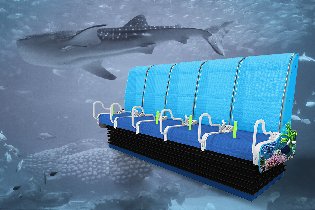 flyride flying theater under the sea themed seat design