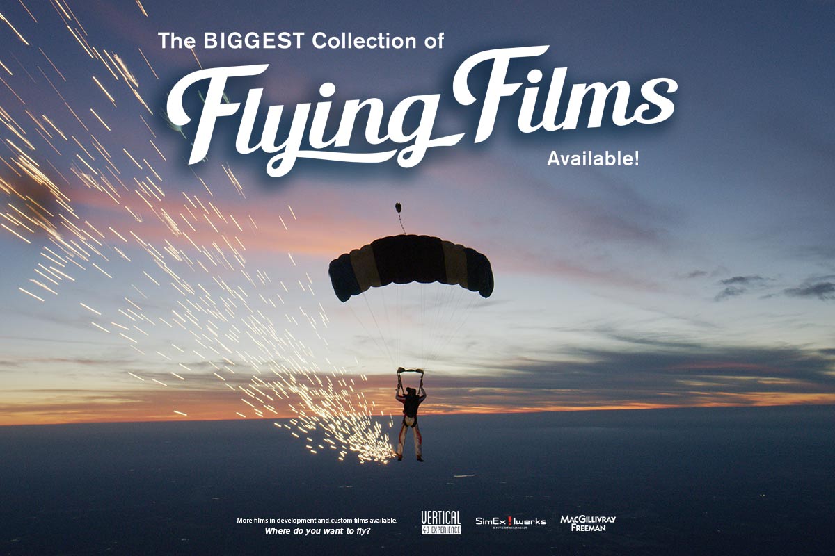 the biggest collection of flying films announcement with hang glider in the sky