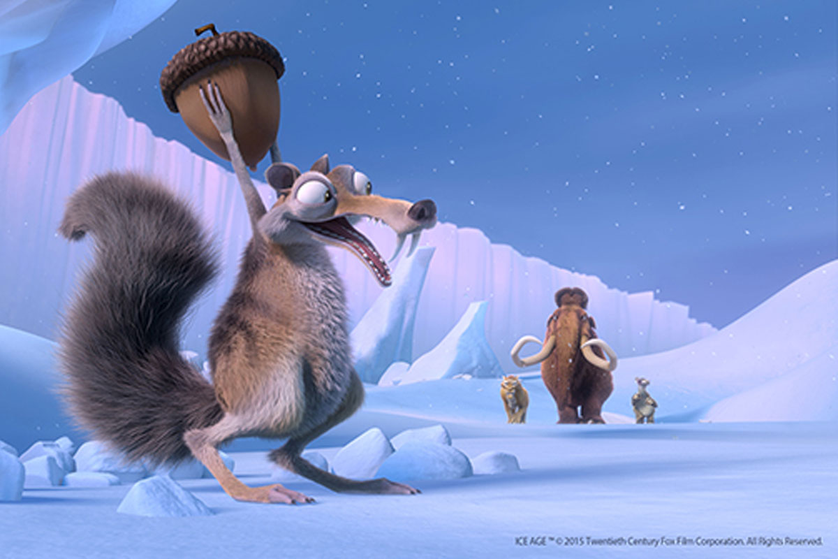 Scrat from Ice Age holding his acorn