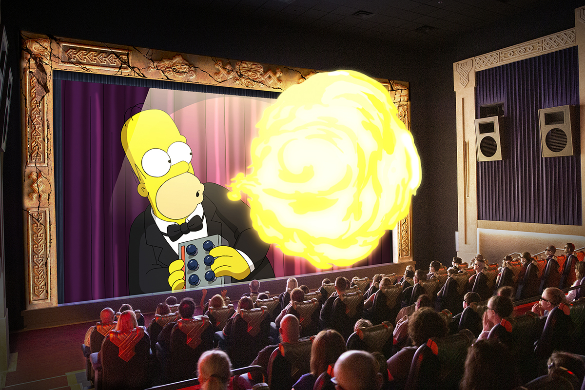 the simpsons in 4D in-theater photo